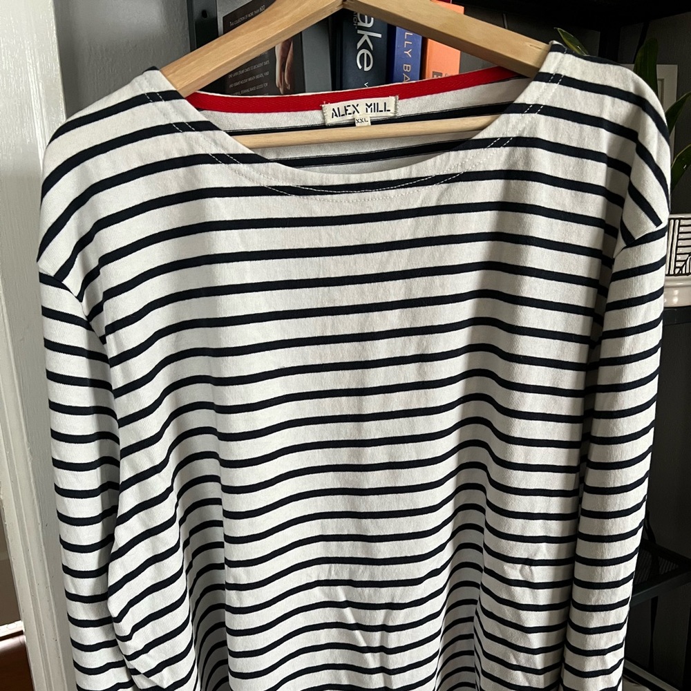 Alex Mill Mens XXL Dock Shirt Navy Stripe